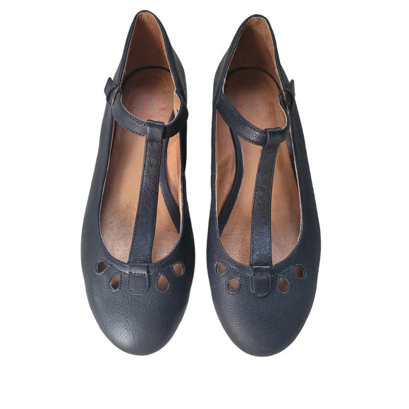 Women's Sutro Footwear Black Leather Mary Jane Flats Size W 8.5 - Picture 4 of 5